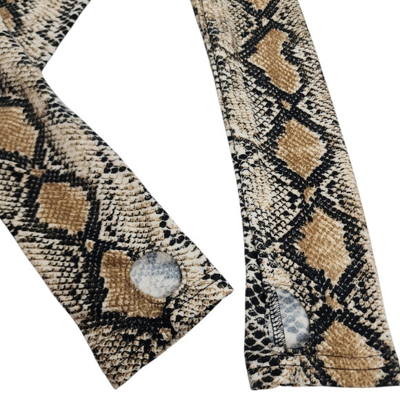 I.AM.GIA Kenzie Snakeskin Bodysuit Long Sleeve Mock Neck Size Small - Picture 8 of 14